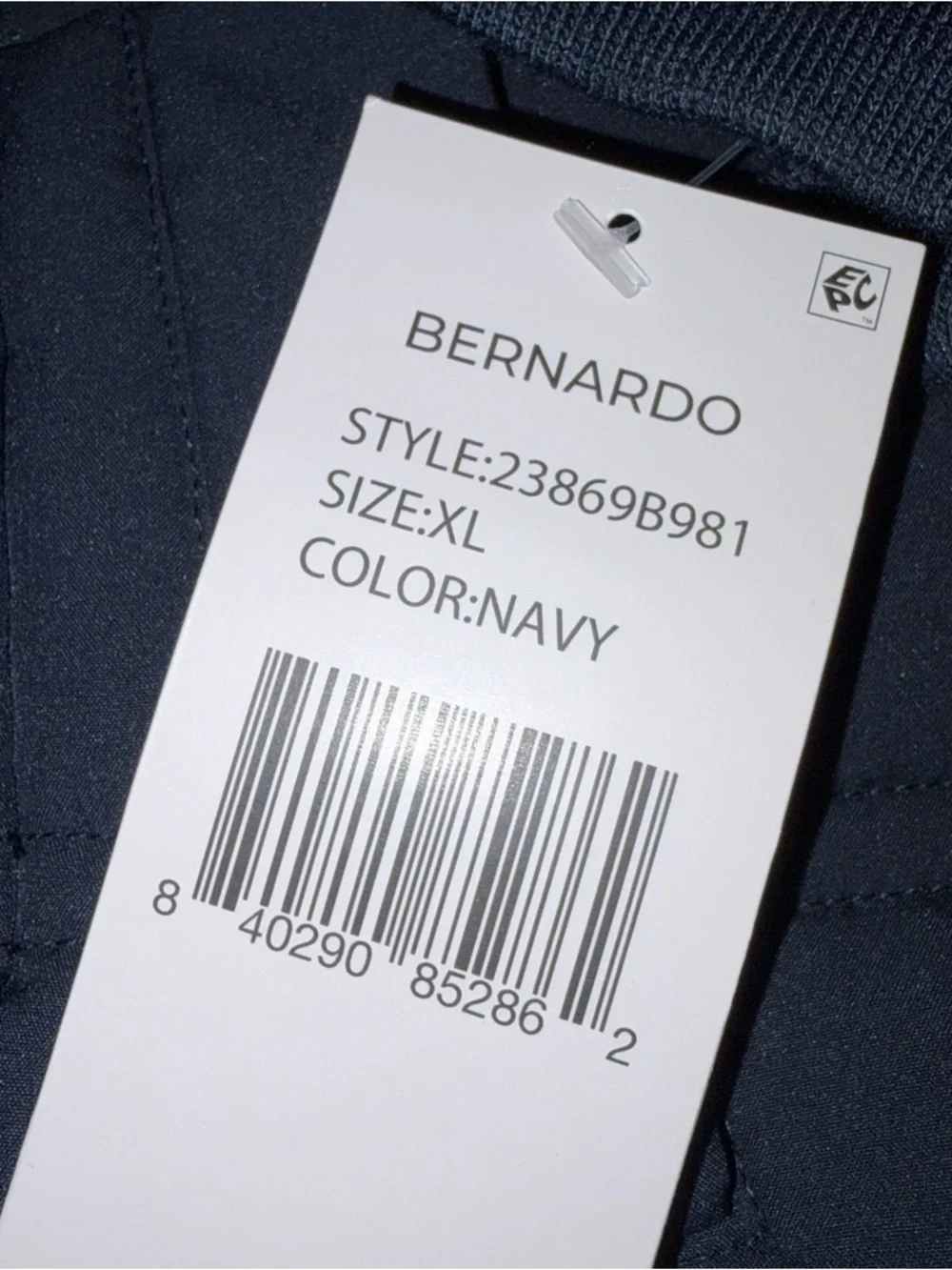 NEW Bernardo Navy Blue Cosmic Puffer Coat Jacket Ecoplume Collection size XL